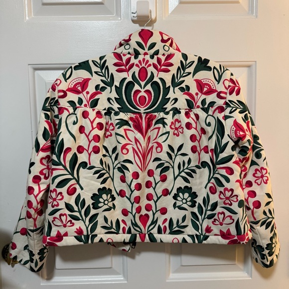 By Anthropologie Floral Patterned Jacket Size Small NWOT $168 - Picture 10 of 13